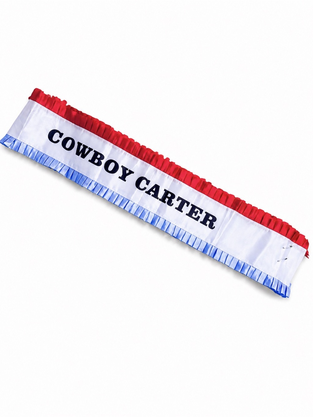 Beyoncé Cowboy Carter Red White Blue Ruffled Sash